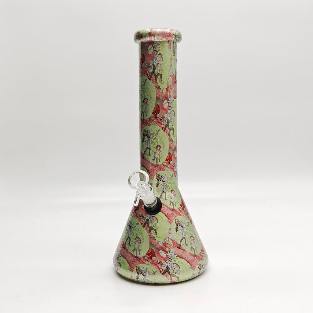 13" 7mm Hydrographic Glass Bong-Assorted Designs