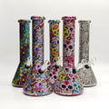 13" 7mm Calavera Hydrographic Glass Bong-Assorted Designs
