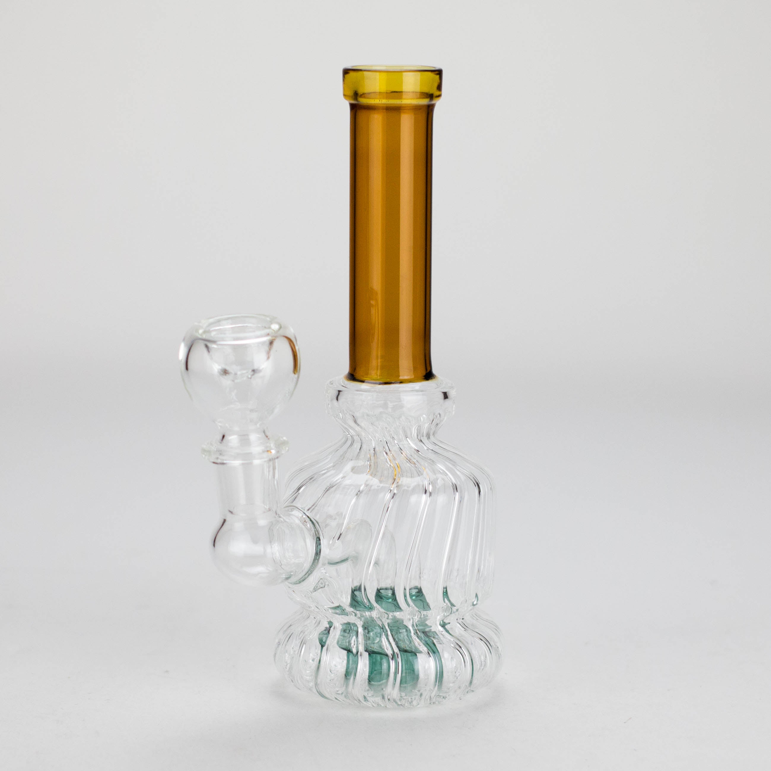 6" Stemless Glass Bong with Water Diffuser – 14mm Bowl Joint