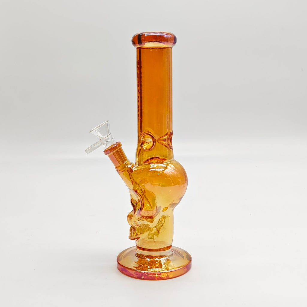 Fortune | Electroplated Skull 10" 5mm Glass Bong [SK105038E]