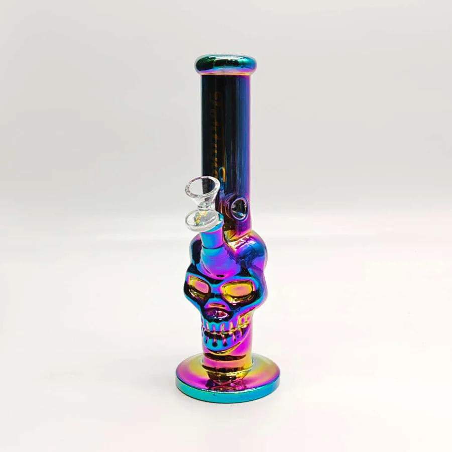 Fortune | Electroplated Skull 10" 5mm Glass Bong [SK105038E]