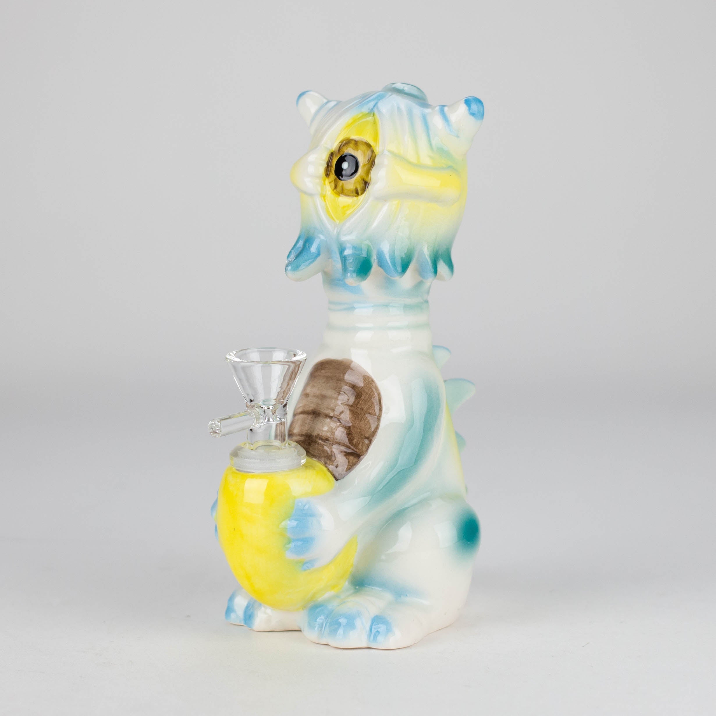 7″ Vintage Design Ceramic Bong – Unique Cyclops Monster Shape  [ES079WP]