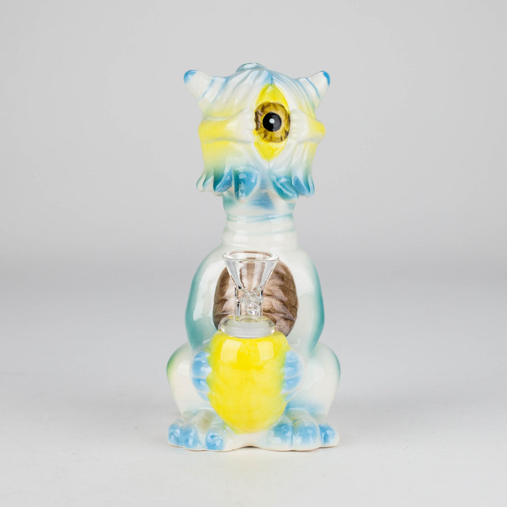 7″ Vintage Design Ceramic Bong – Unique Cyclops Monster Shape  [ES079WP]