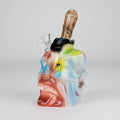 8" Vintage Dead Face Ceramic Bong – Horror-Inspired Smoking Art [ES094WP]
