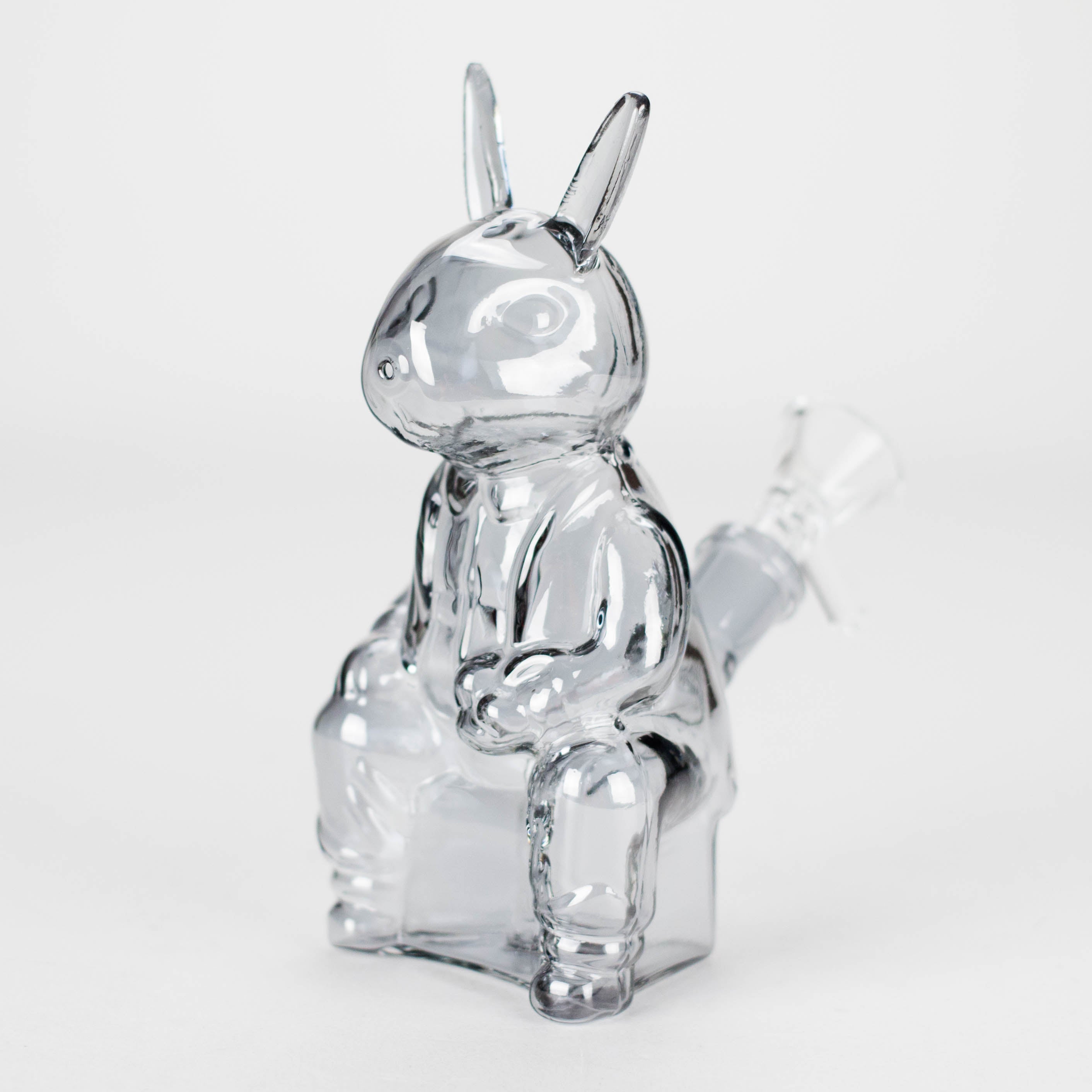 6″ Black Bunny Soft Glass Bong [XD006]