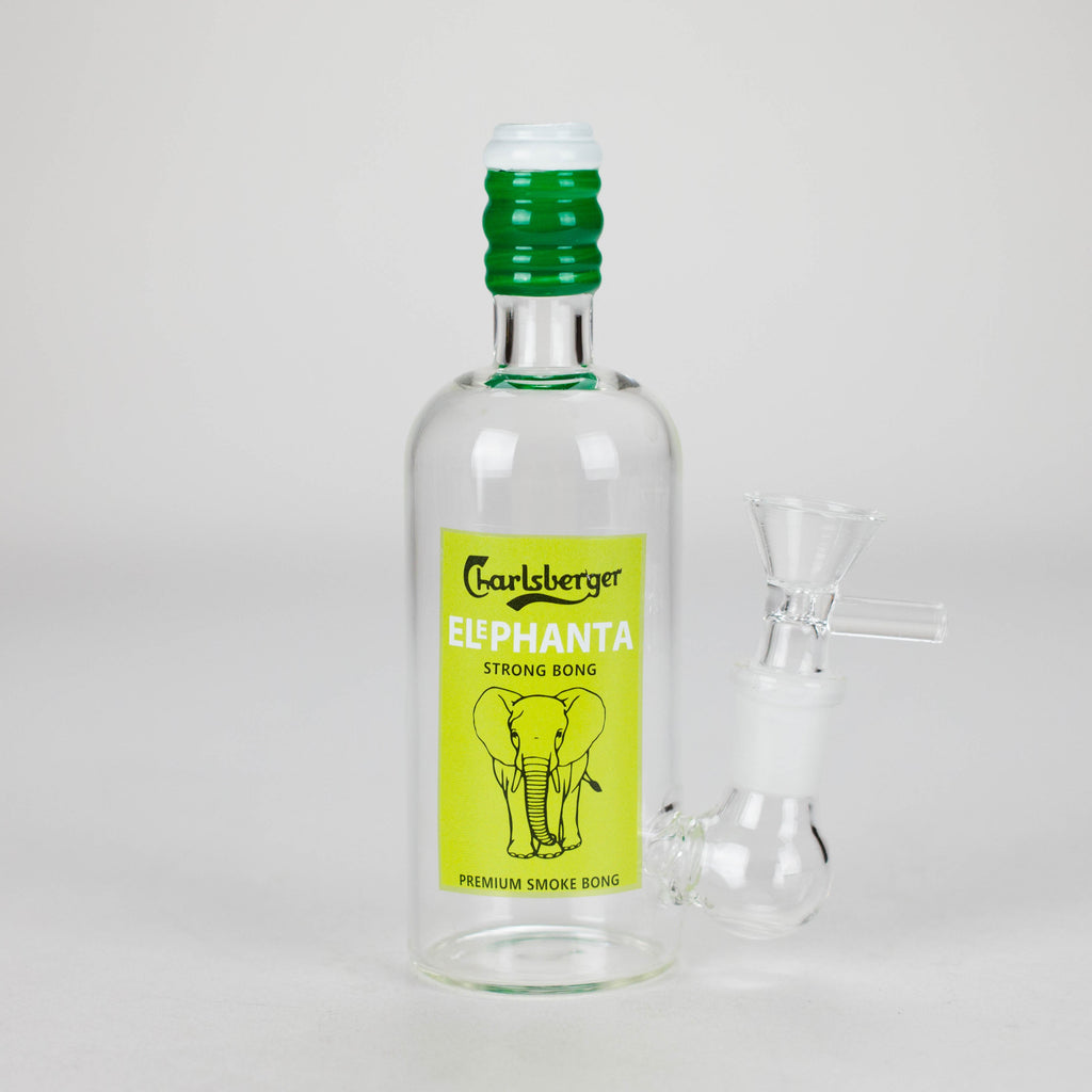 6″ Wine Bottle Design Glass Bong [G0923045]