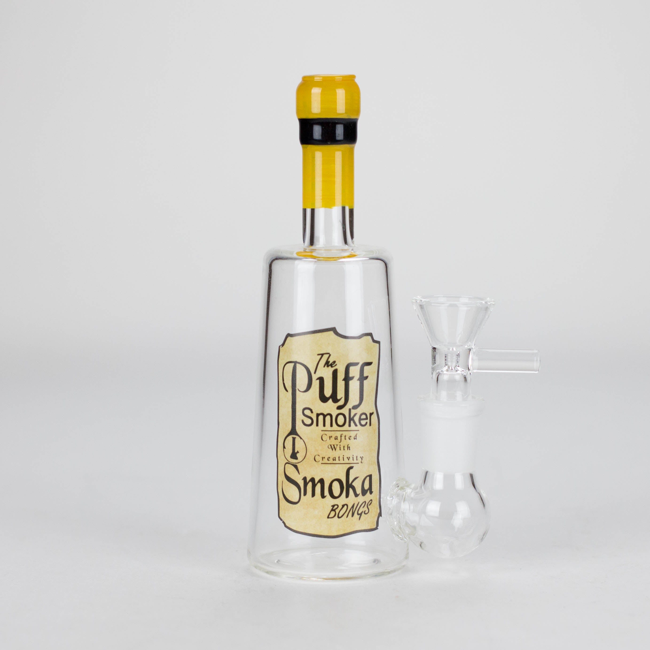 6″ Wine Bottle Design Glass Bong [G0923045]