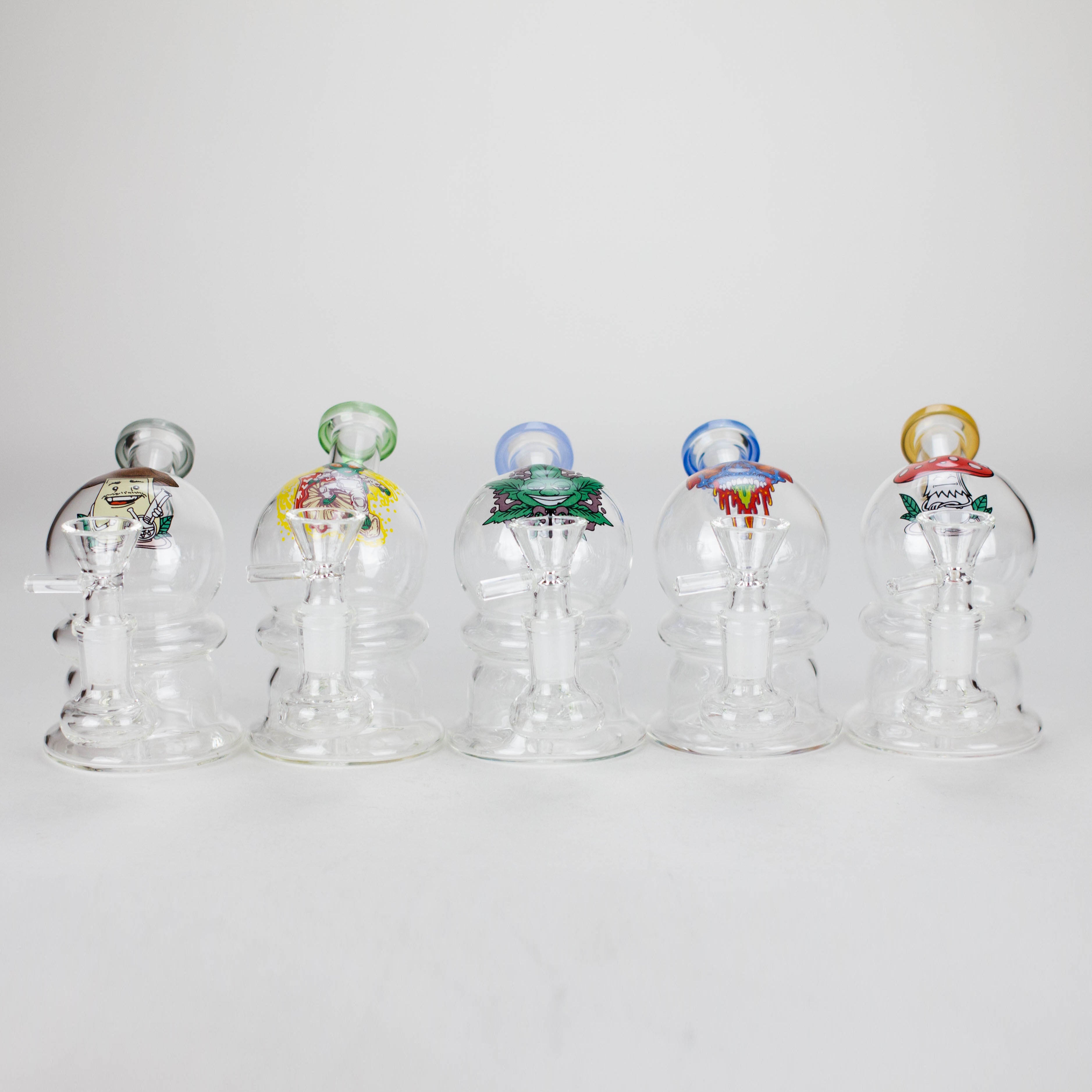 6.5″ Cartoon Print Glass Bong [F230829-3]