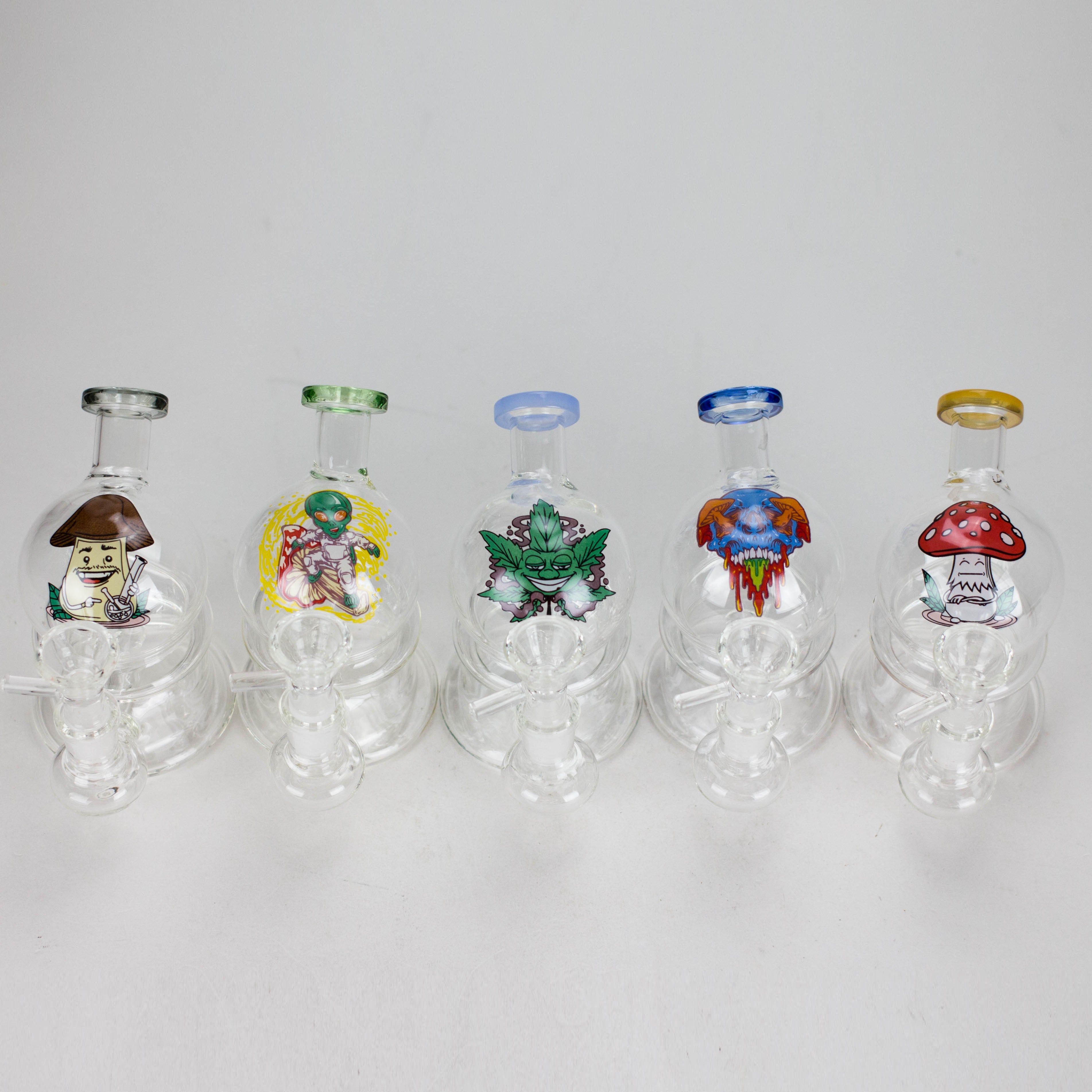 6.5″ Cartoon Print Glass Bong [F230829-3]