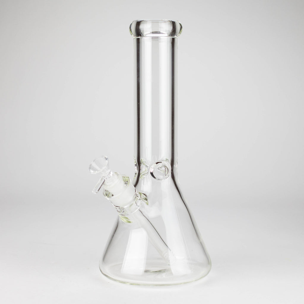 12" Classic Rim Beaker Bong – 9mm Thick Glass with 14mm Bowl Joint