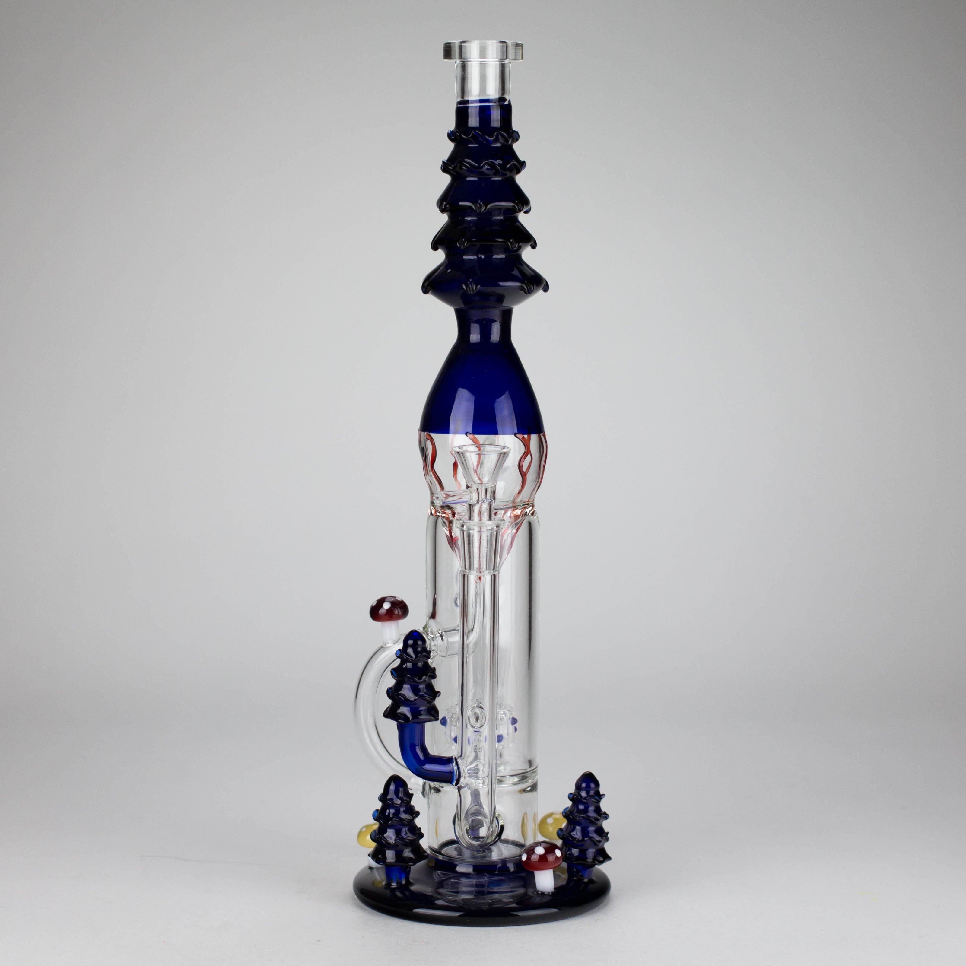 17" Enchanted Forest Glass Bong – Stemless Recycler with 14mm Bowl Joint