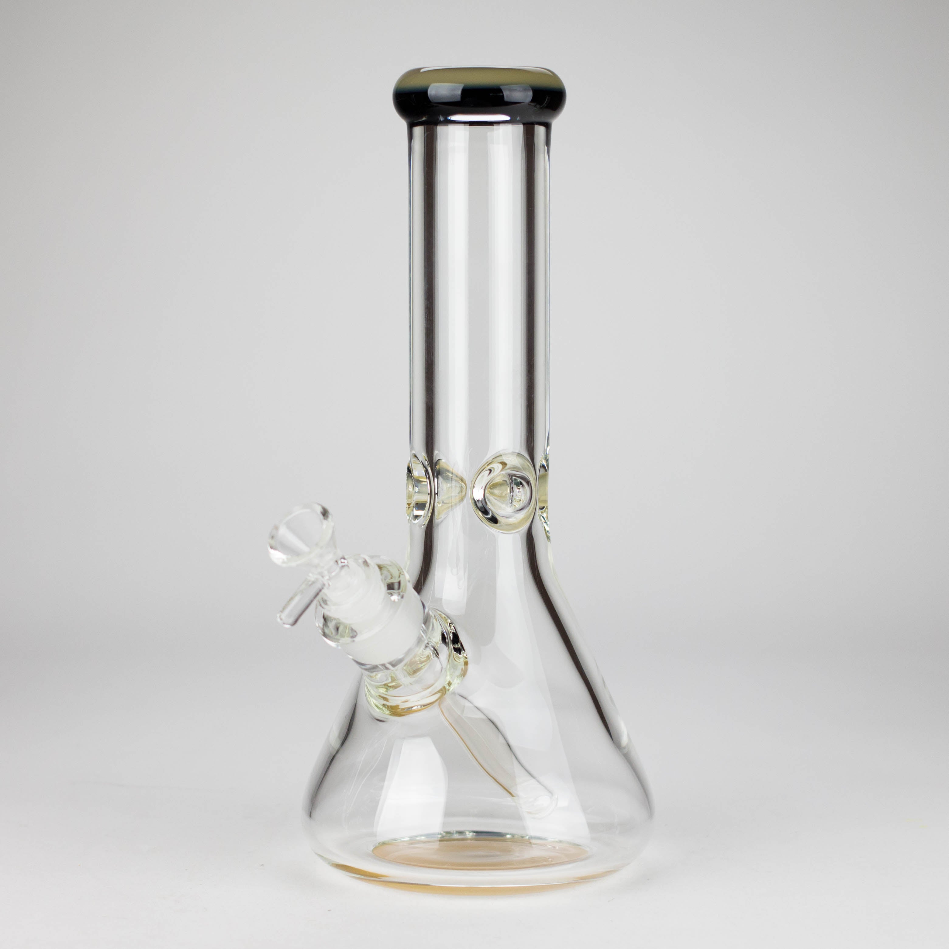 12" Classic Rim Beaker Bong – 9mm Thick Glass with 14mm Bowl Joint