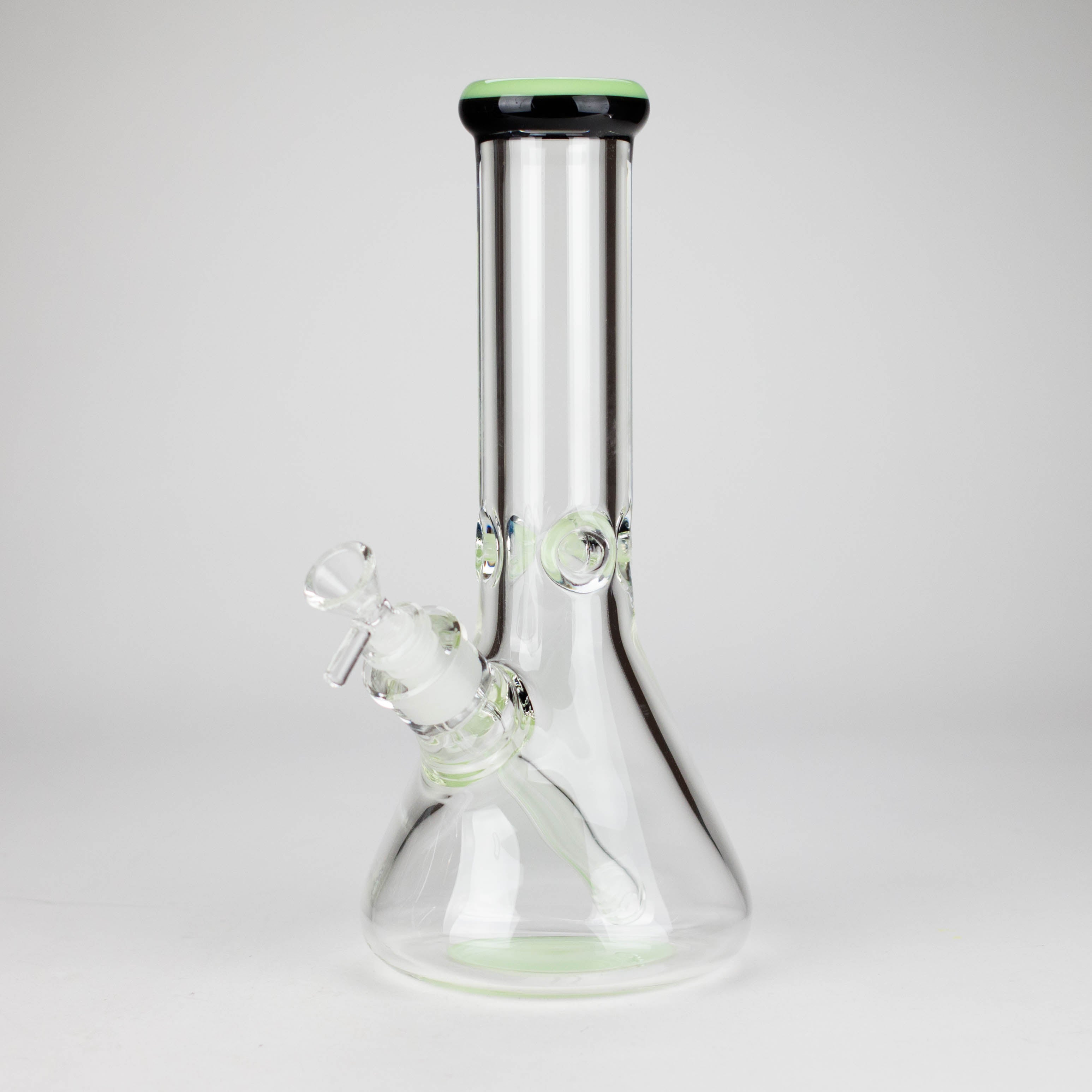 12" Classic Rim Beaker Bong – 9mm Thick Glass with 14mm Bowl Joint