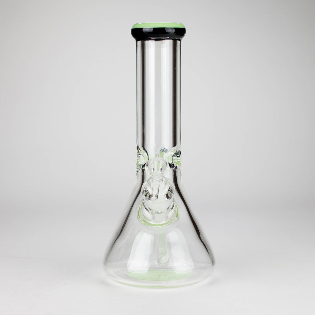 12" Classic Rim Beaker Bong – 9mm Thick Glass with 14mm Bowl Joint