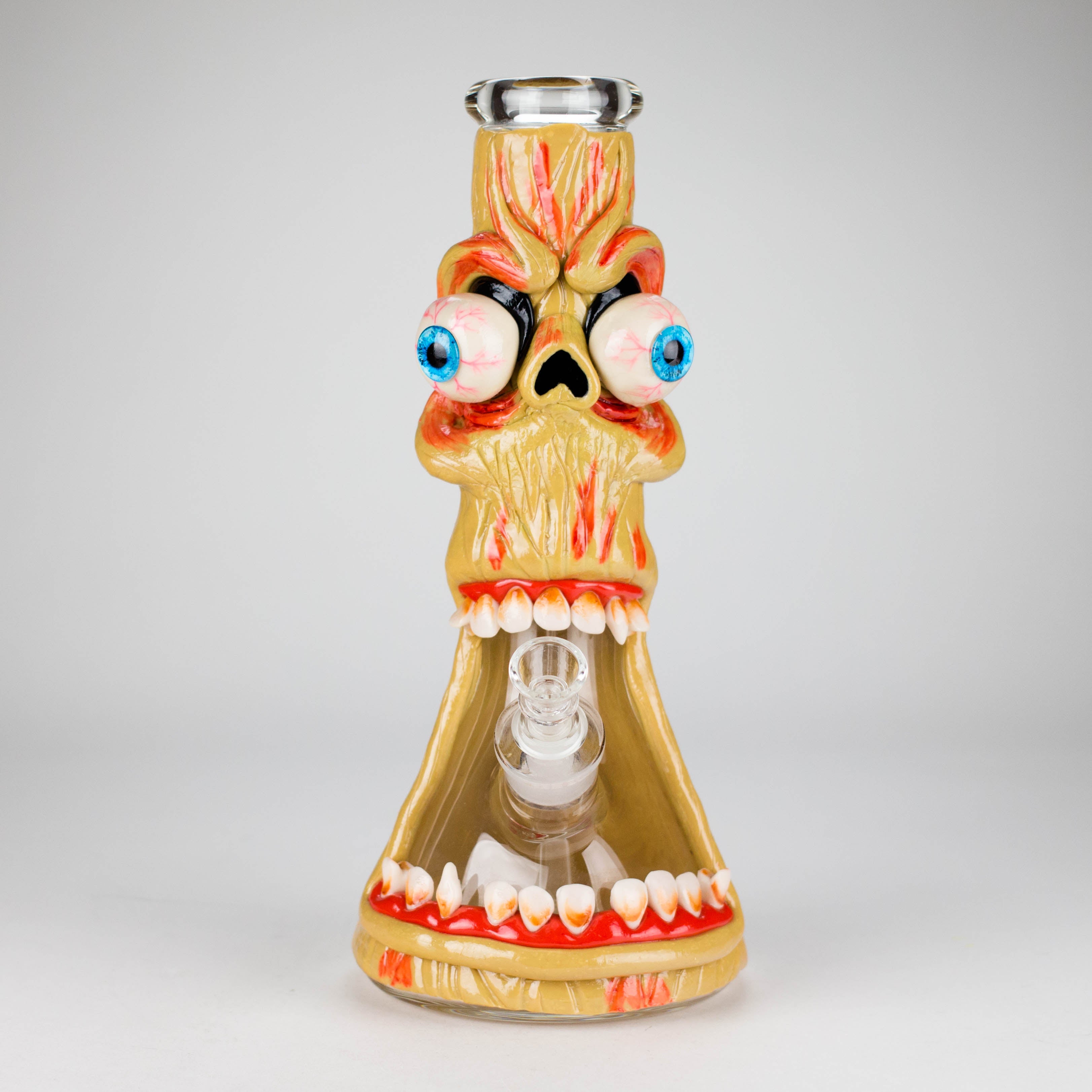 12" Monster Zombie Face Glass Bong – 9mm Thick