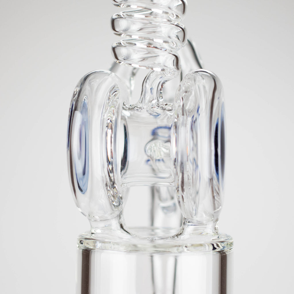 13" Telescope Coil Button Recycler Bong