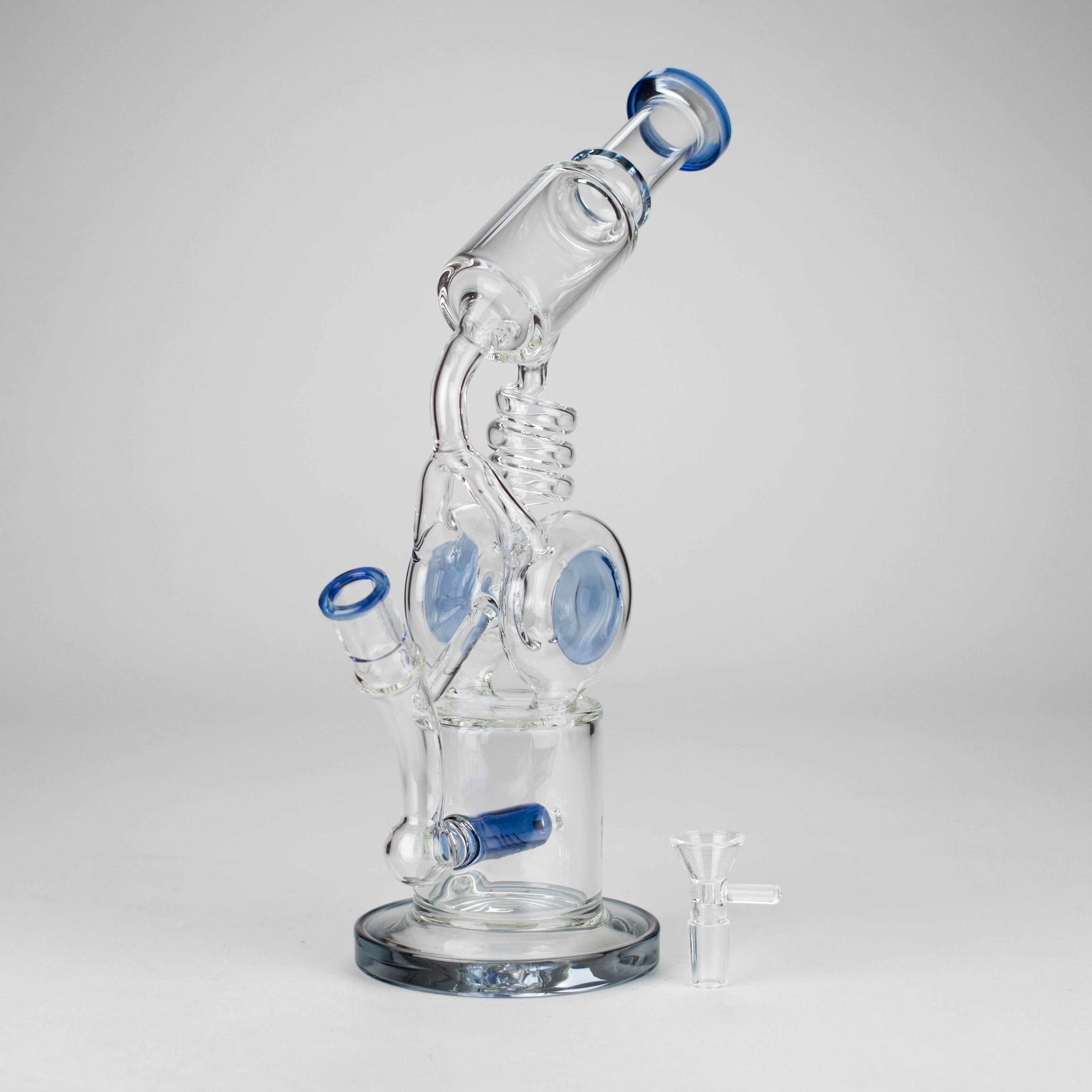 13" Telescope Coil Button Recycler Bong