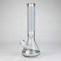 15" Grid Pattern Beaker Bong – Glow in the Dark