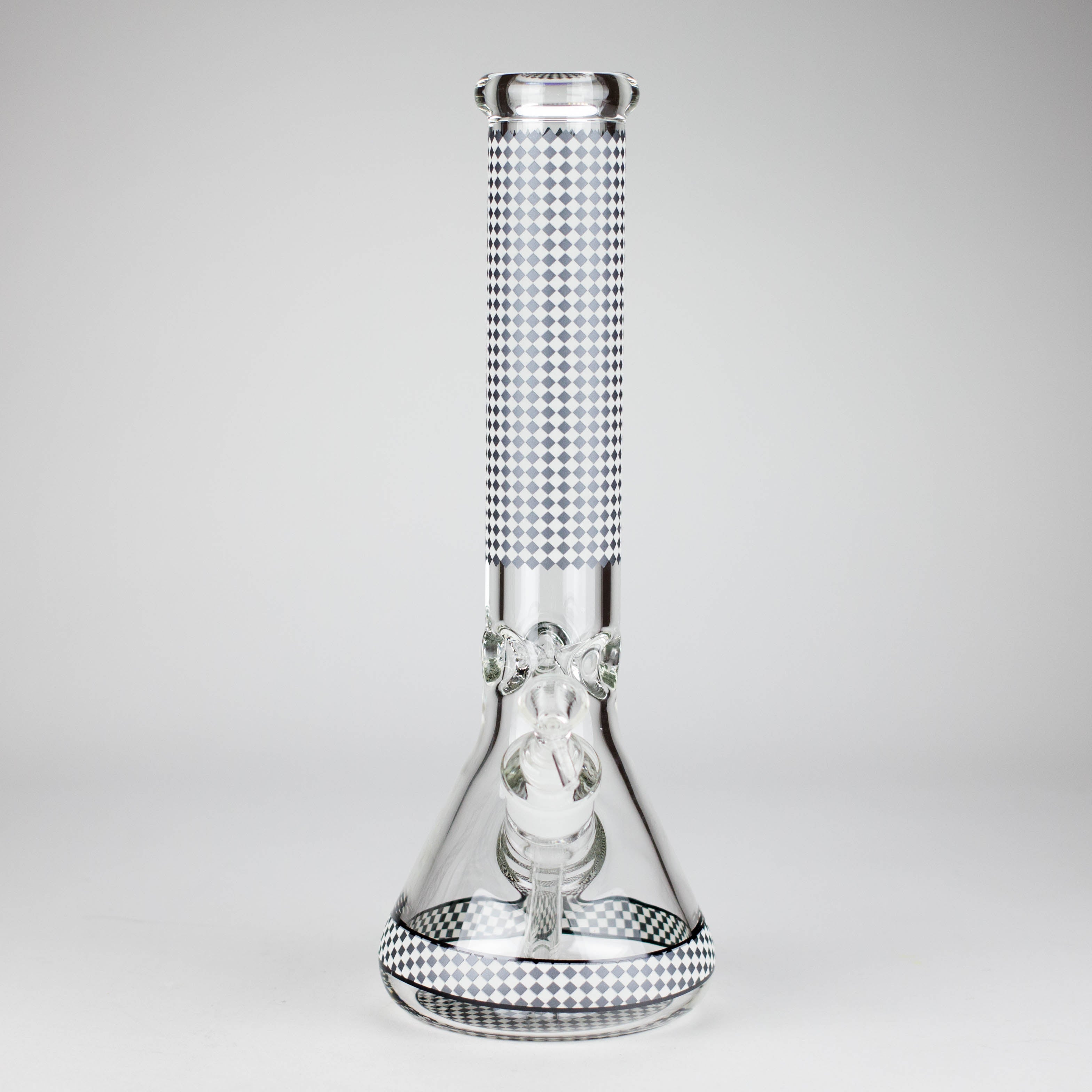 15" Grid Pattern Beaker Bong – Glow in the Dark