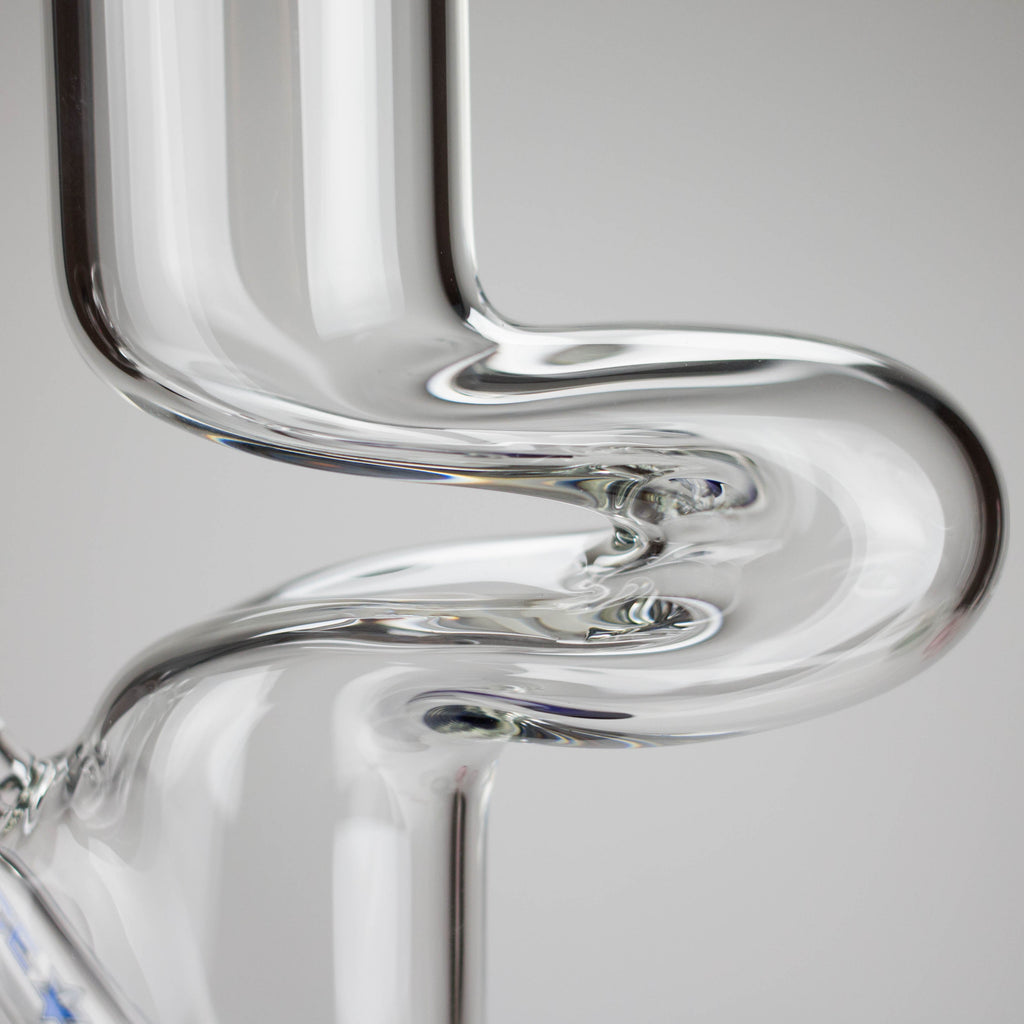 NG | 12" Zong Straight Bong – Colored Base & Slitted Downstem [G1103]