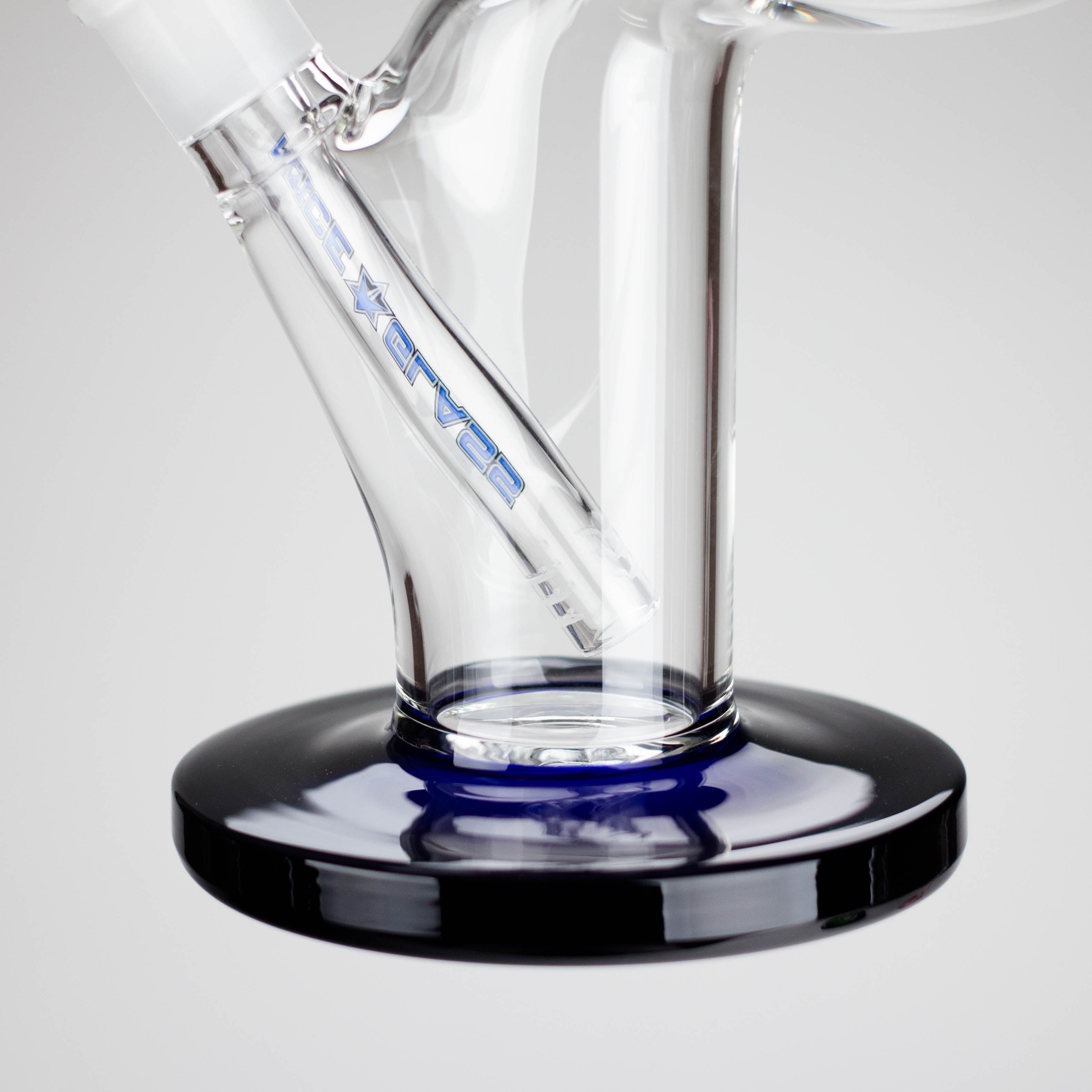 NG | 12" Zong Straight Bong – Colored Base & Slitted Downstem [G1103]