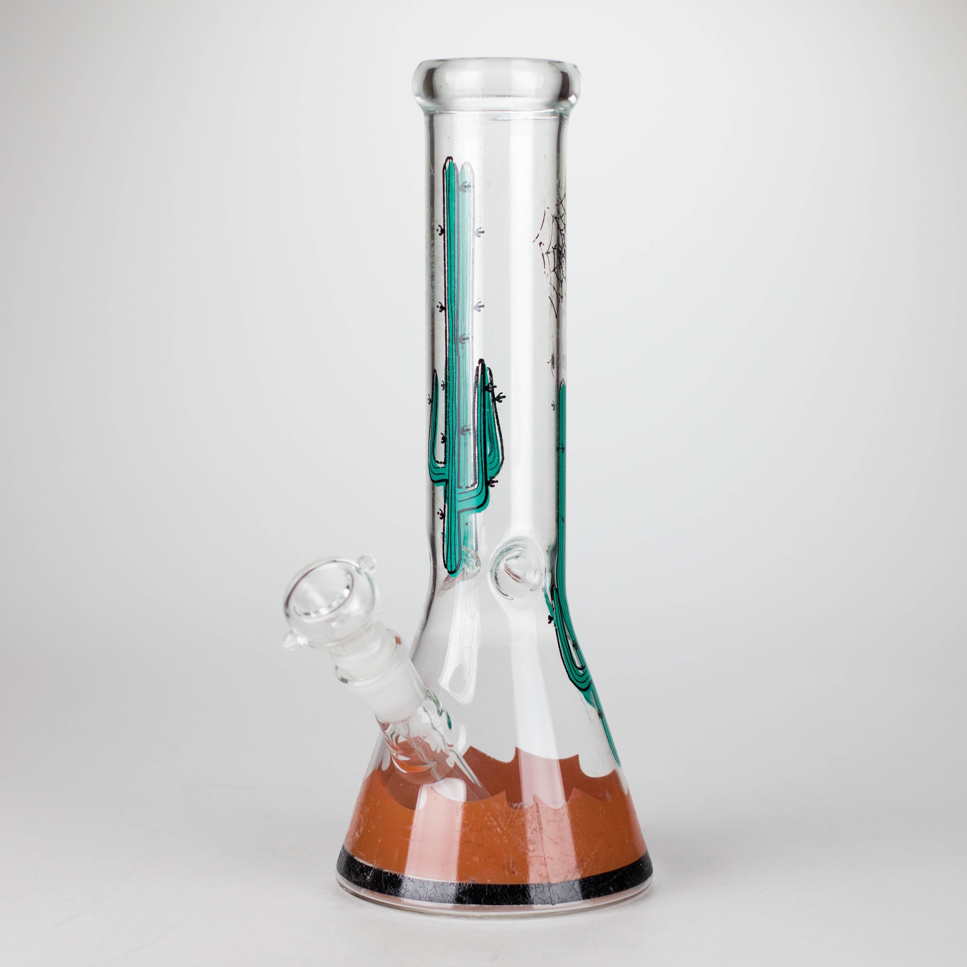 12" Beaker Glass Bong with Sticker | 14mm Bowl Joint