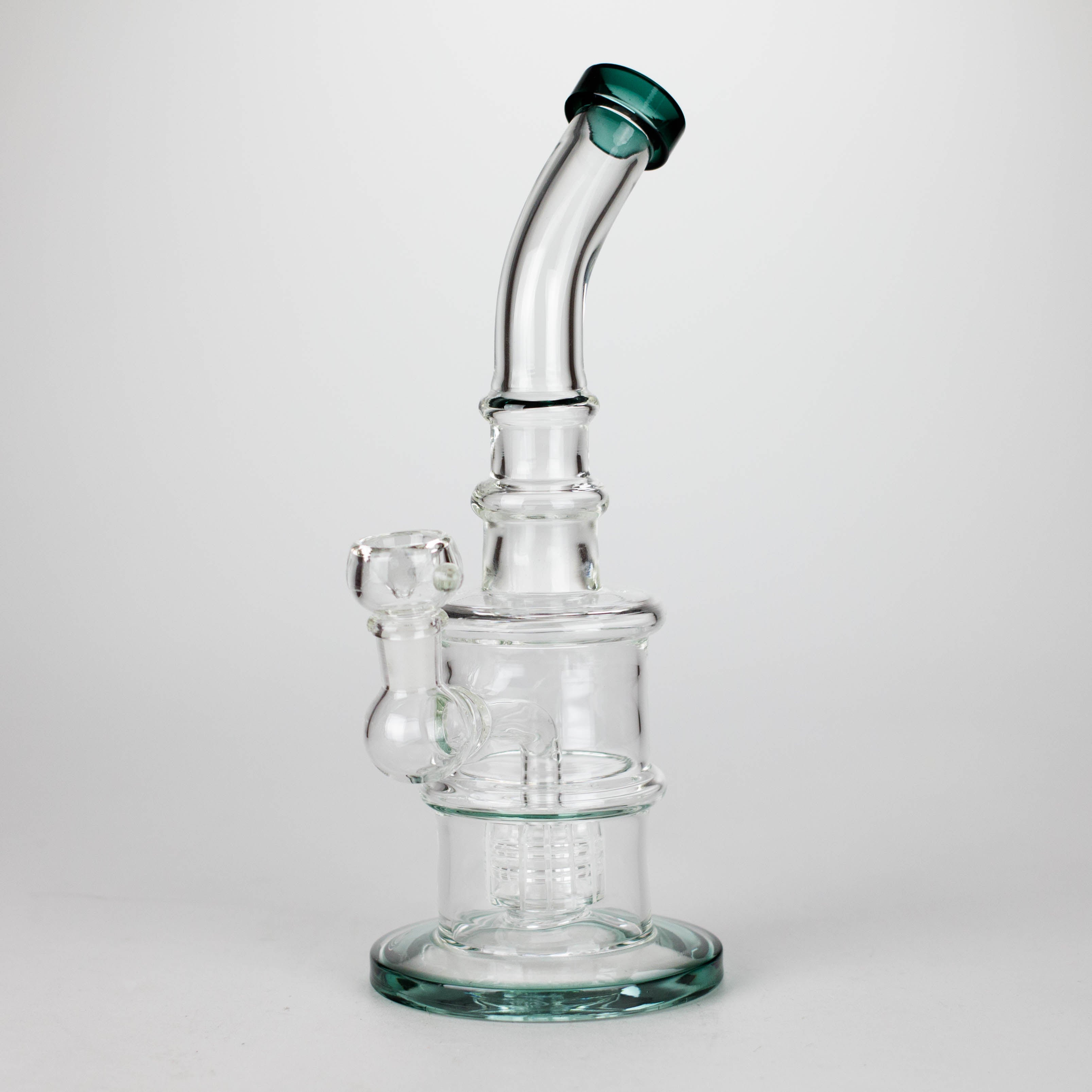 11" Glass Bong with Water Diffuser | 14mm Bowl Joint | Stemless Design
