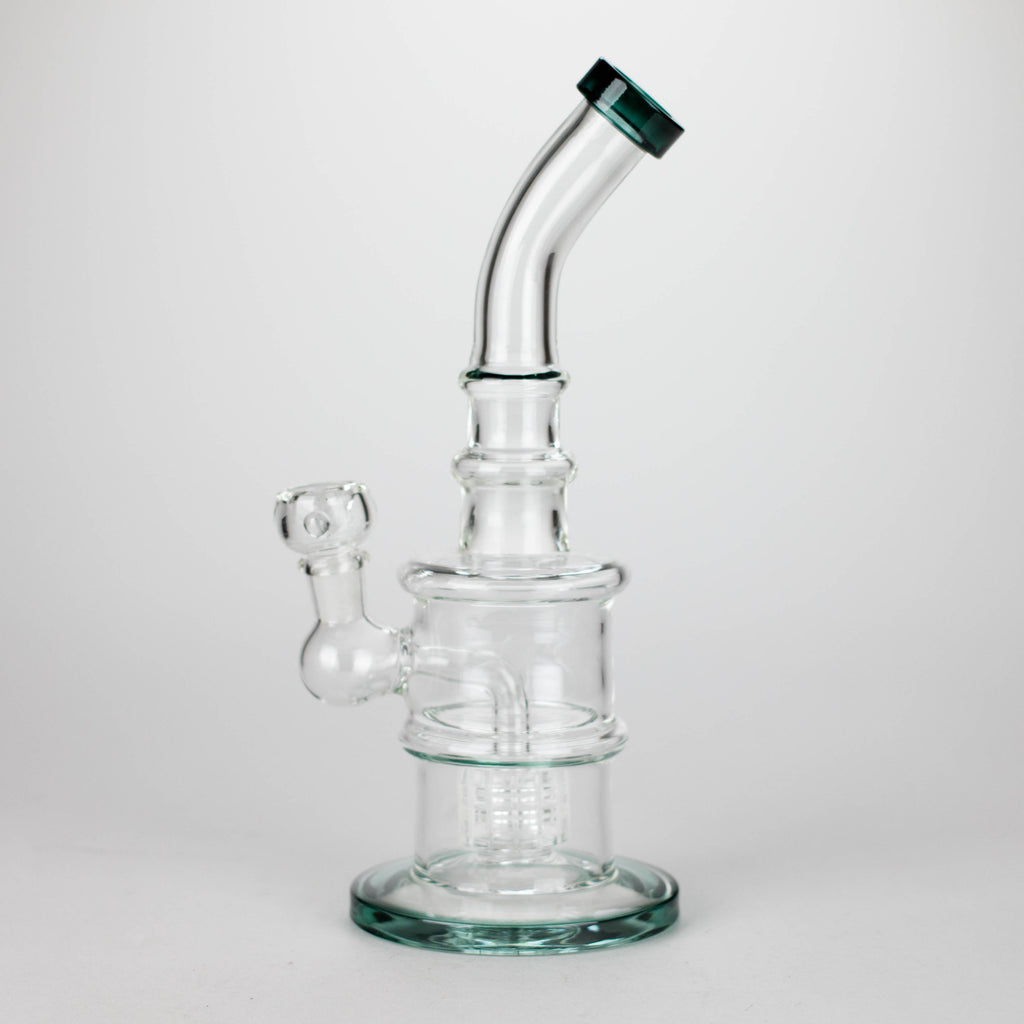 11" Glass Bong with Water Diffuser | 14mm Bowl Joint | Stemless Design