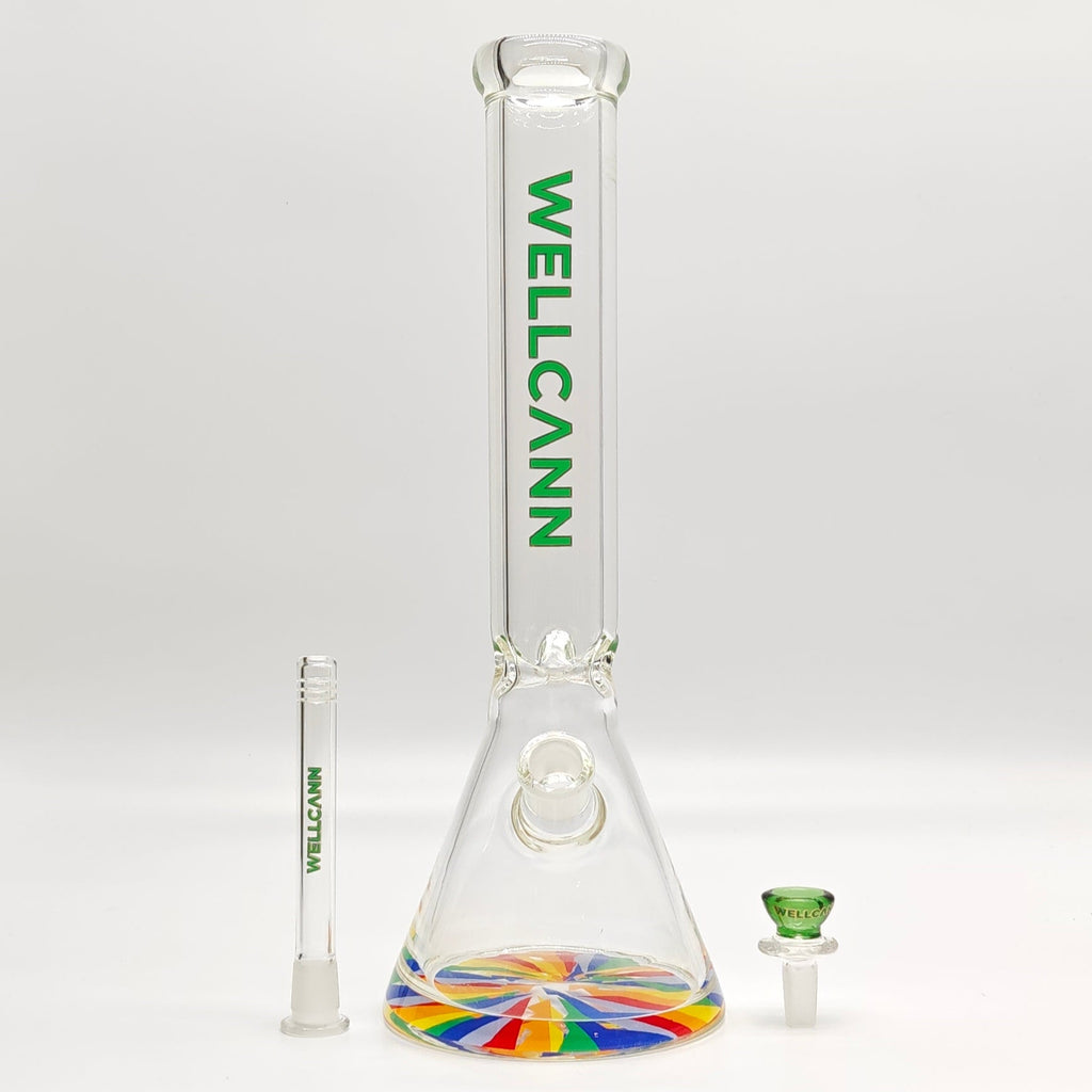 Wellcan | 15" 7mm Psychedelic Thickened Beaker Glass Bong