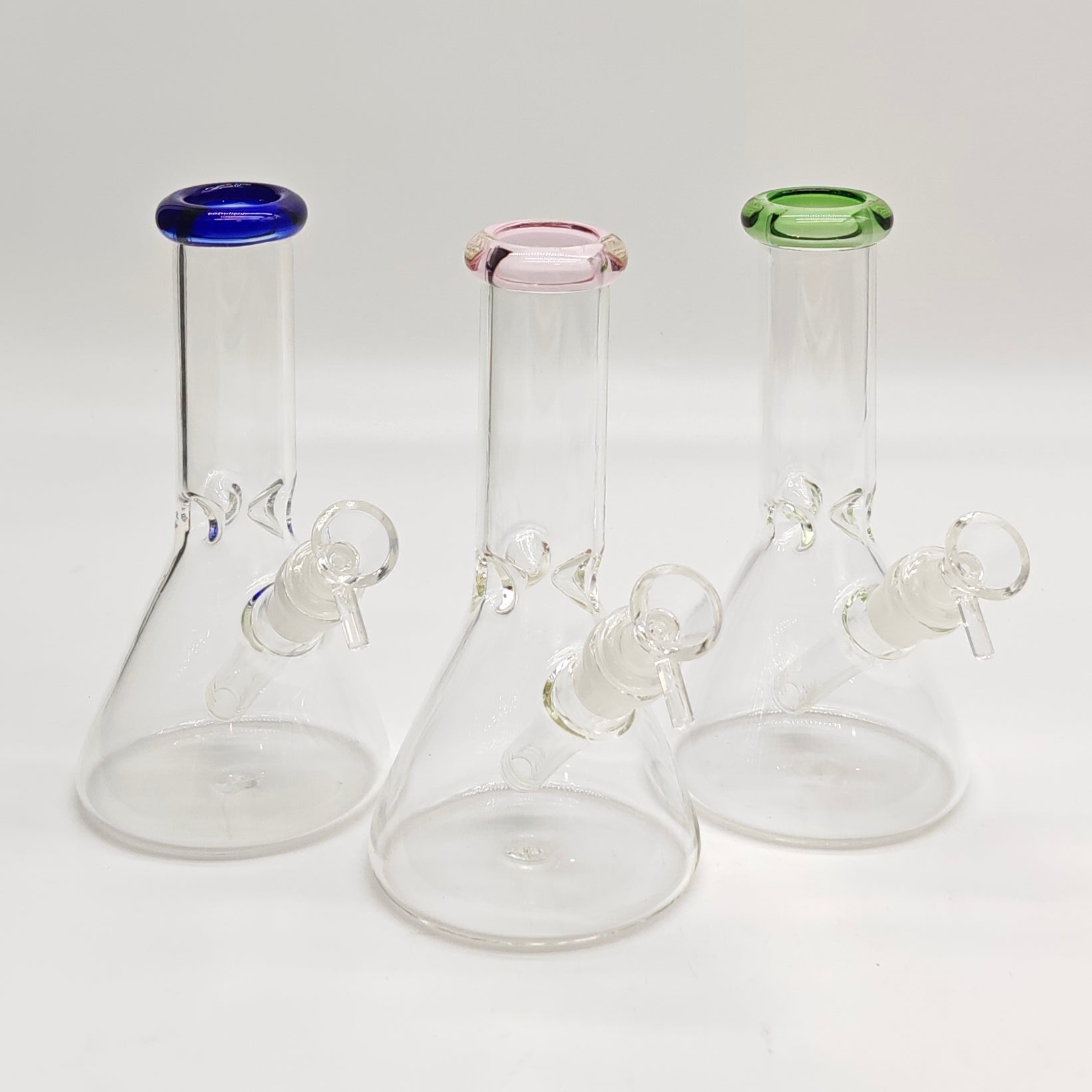 8" Color 4mm Beaker Glass Bong