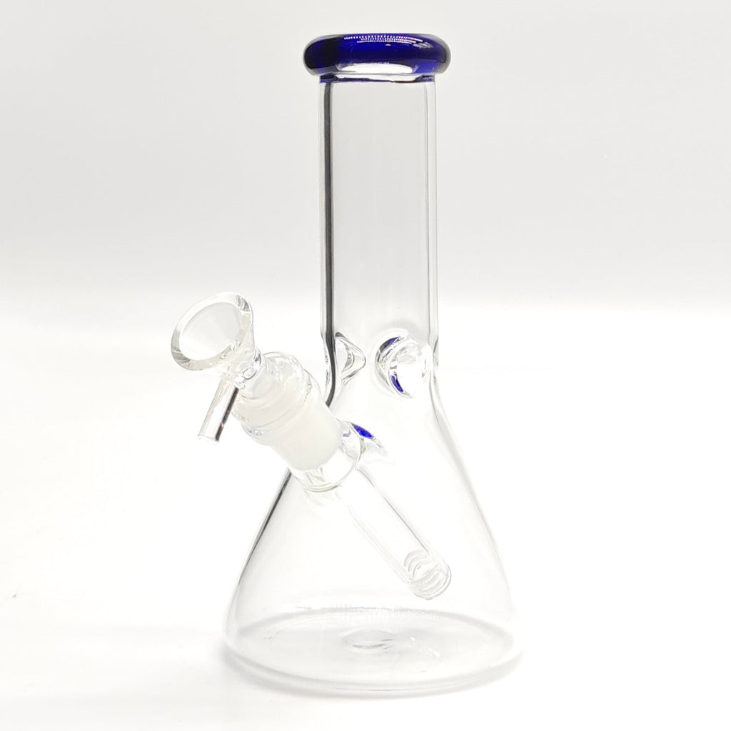 8" Color 4mm Beaker Glass Bong