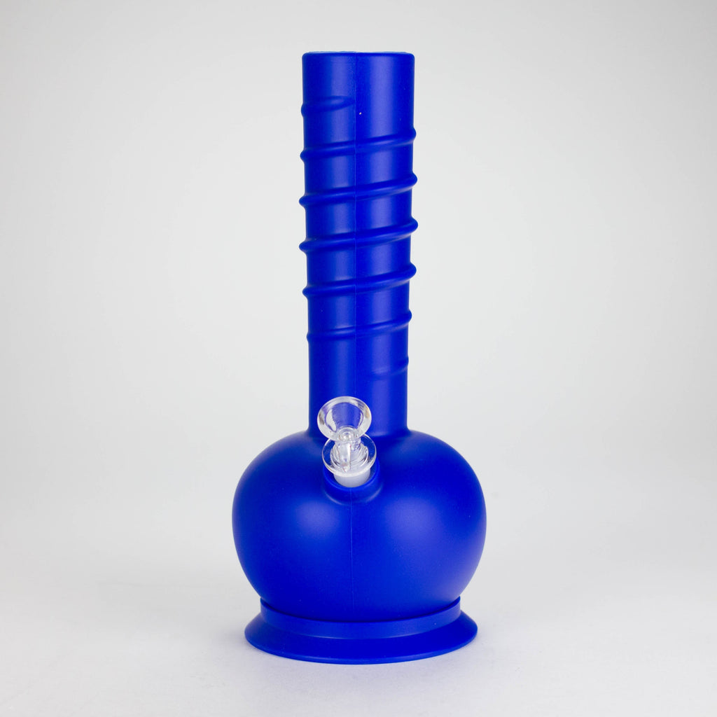 HIT | 12" Silicone Round Water Pipe - with Glass Bowl and Downstem