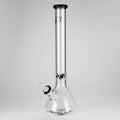 GB | 17" Tall Color Accented Beaker Bong – Slim Straight Tube with Downstem and Bowl