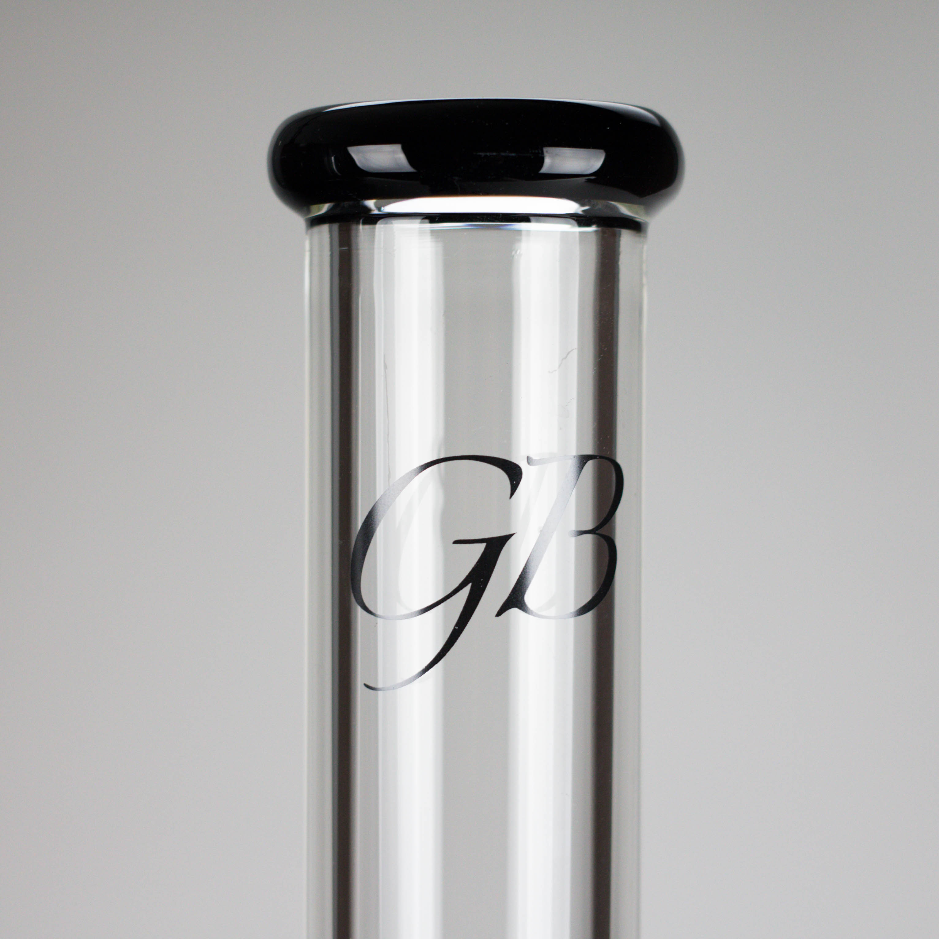 GB | 17" Tall Color Accented Beaker Bong – Slim Straight Tube with Downstem and Bowl