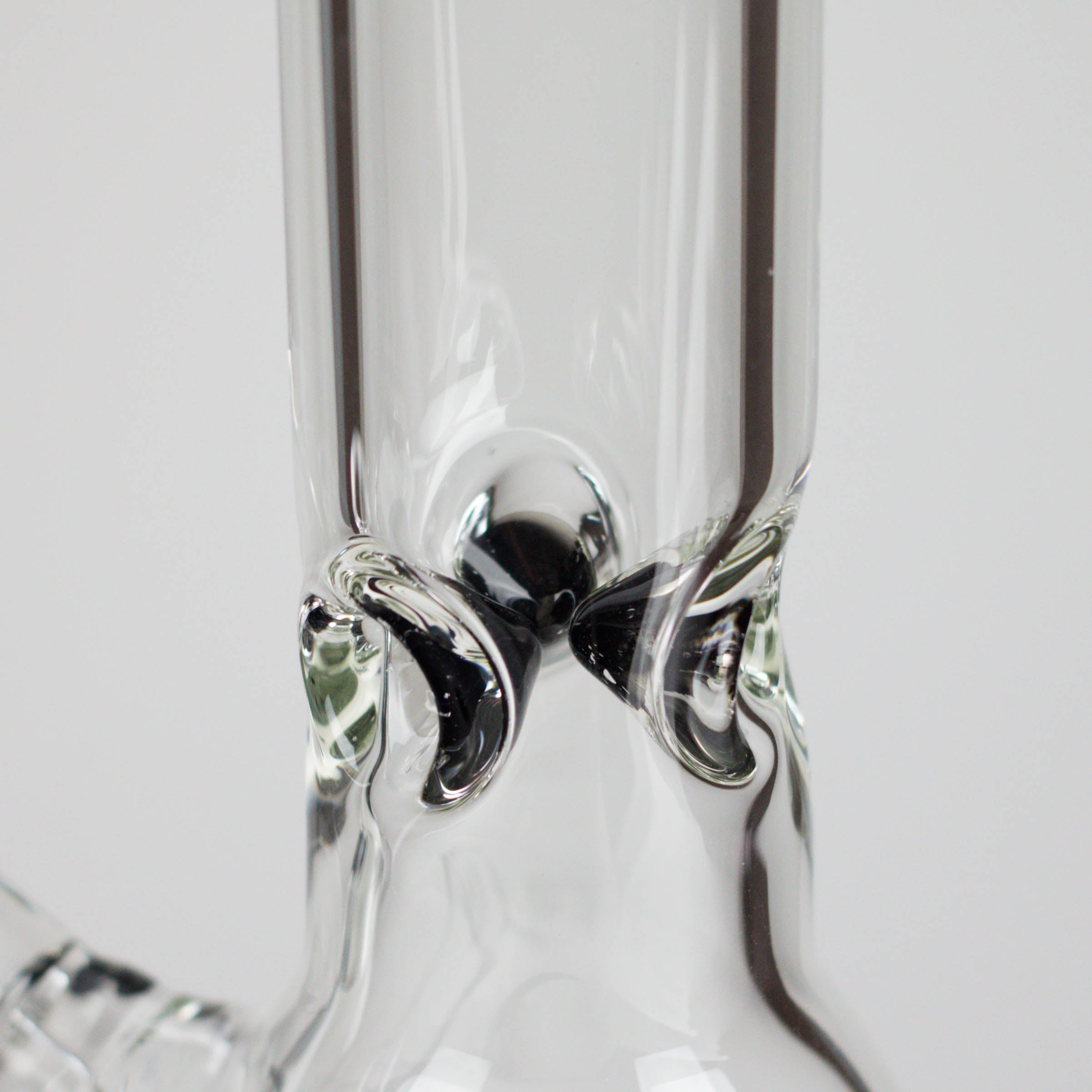 GB | 17" Tall Color Accented Beaker Bong – Slim Straight Tube with Downstem and Bowl