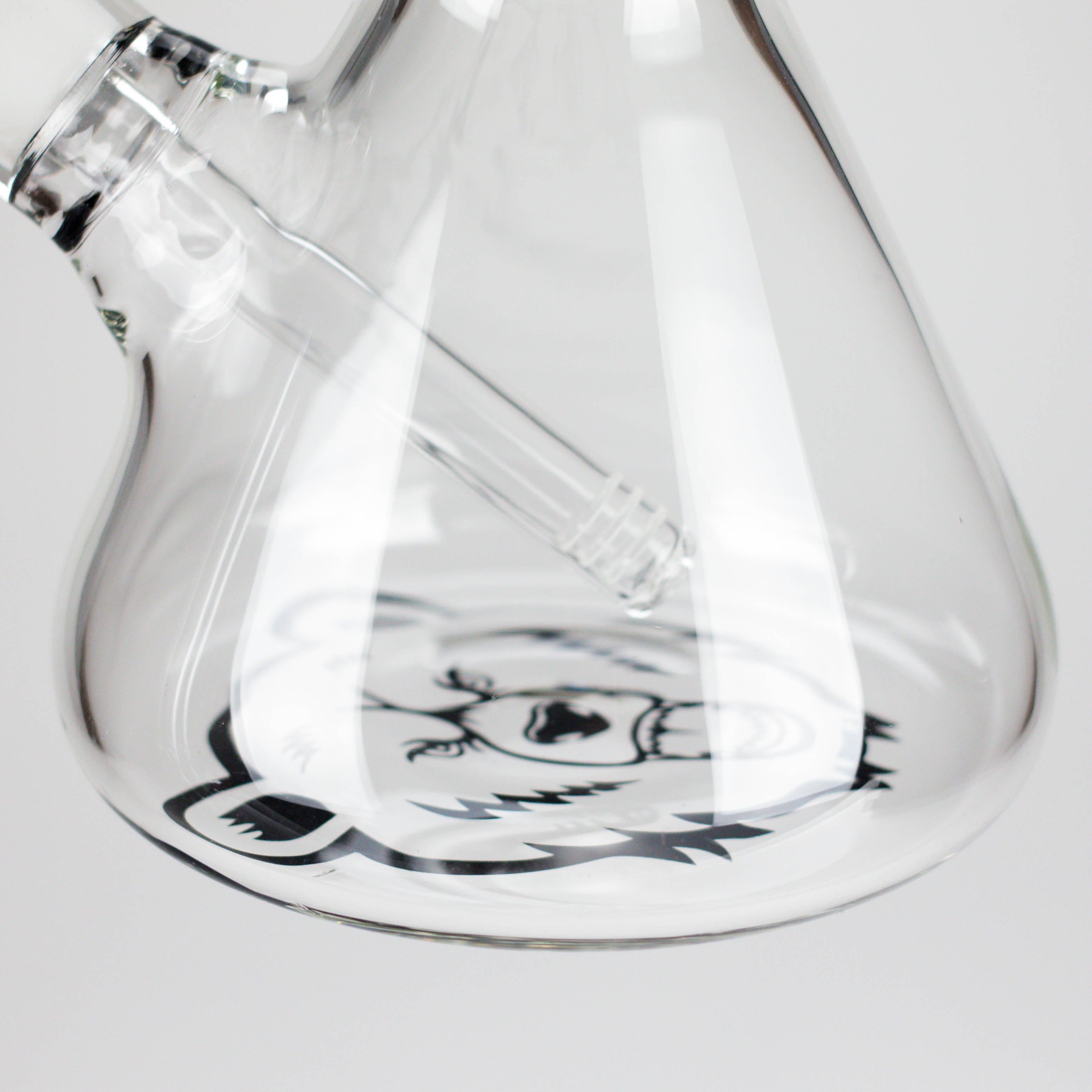 GB | 17" Tall Color Accented Beaker Bong – Slim Straight Tube with Downstem and Bowl