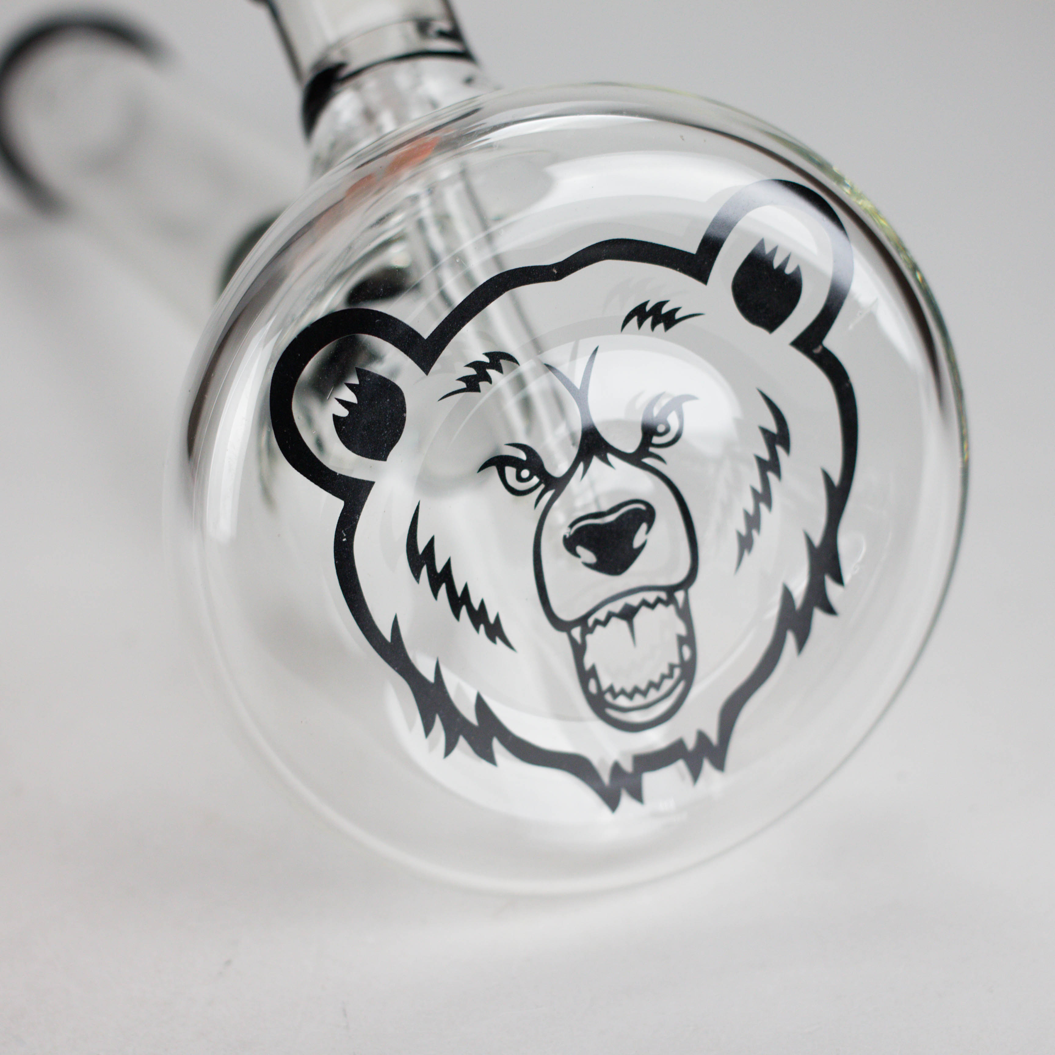 GB | 17" Tall Color Accented Beaker Bong – Slim Straight Tube with Downstem and Bowl