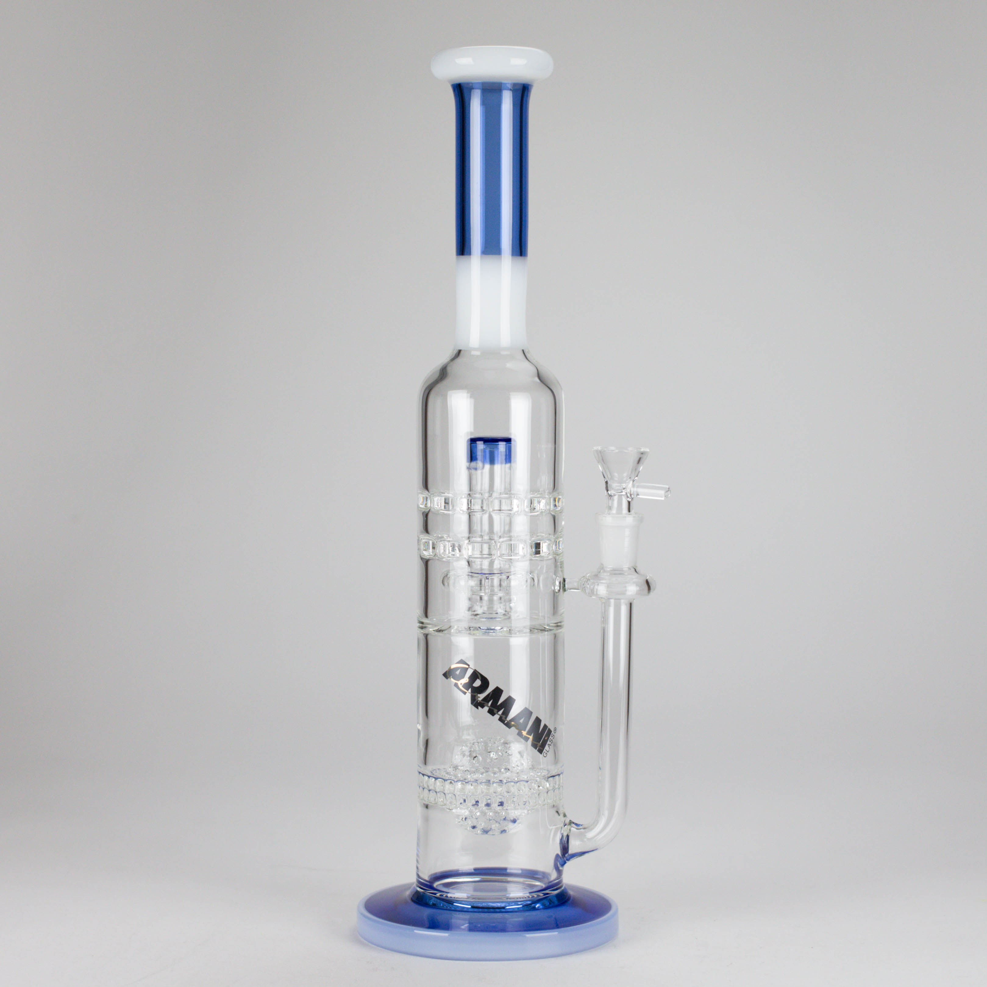 Armani Glass | 16" Double Percolator Bong – Premium Dual-Chamber Water Pipe