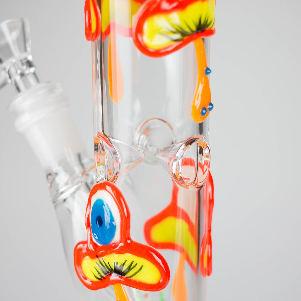 8.5" PsyTotem Glass Bong – 5mm Thick Glass, Tribal Totem Design