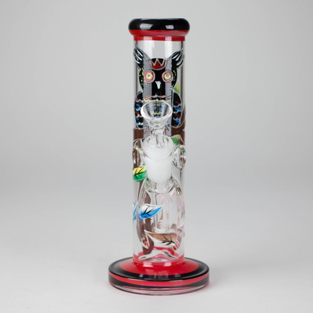 8.5" PsyTotem Glass Bong – 5mm Thick Glass, Tribal Totem Design