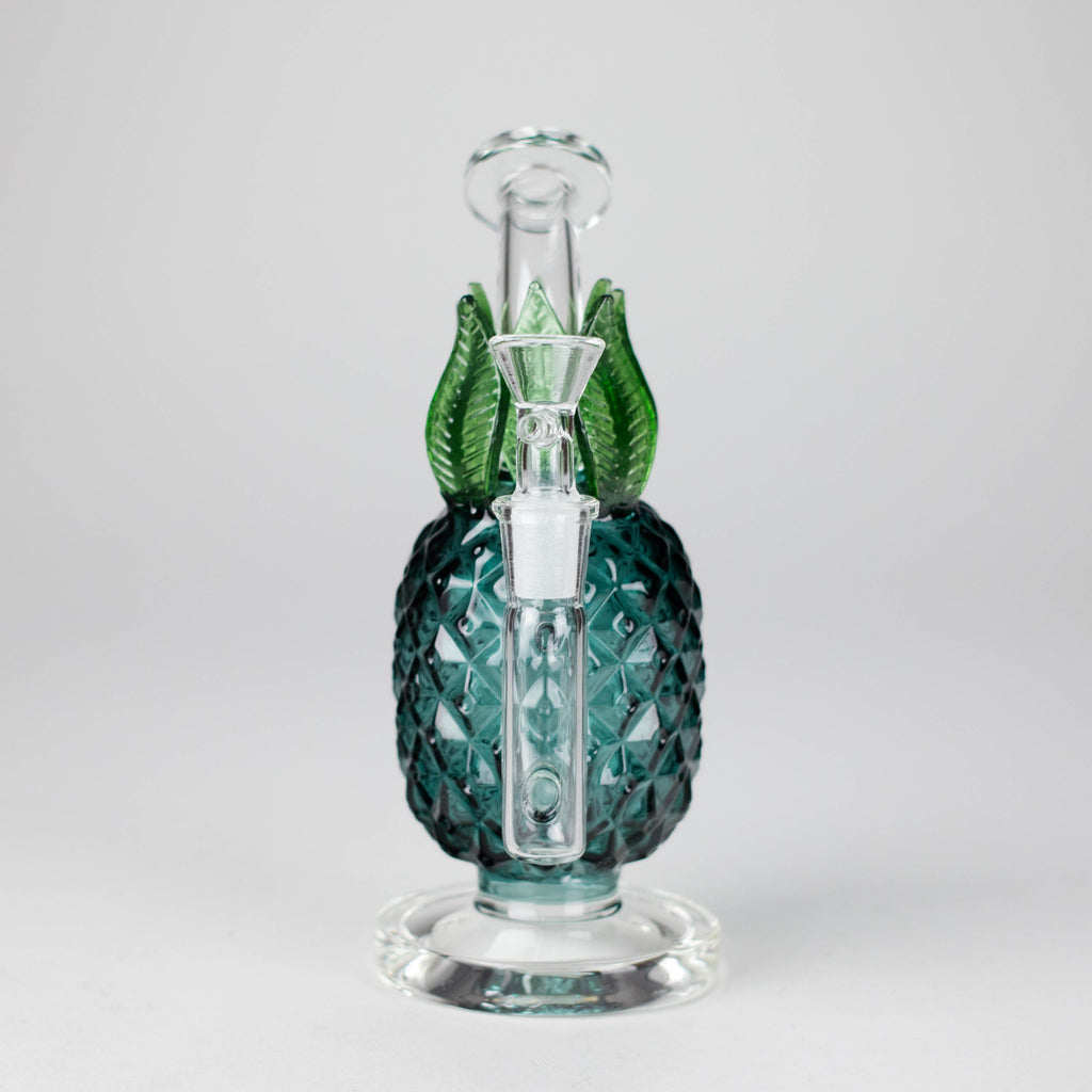 7.5" PinePop Glass Bong – Pineapple Shaped, 5mm Thick Glass
