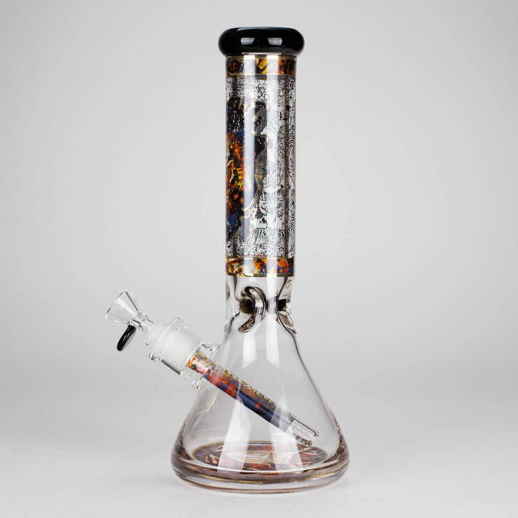 Cheech | 13″ Tiger Decal Beaker Bong – CA-050