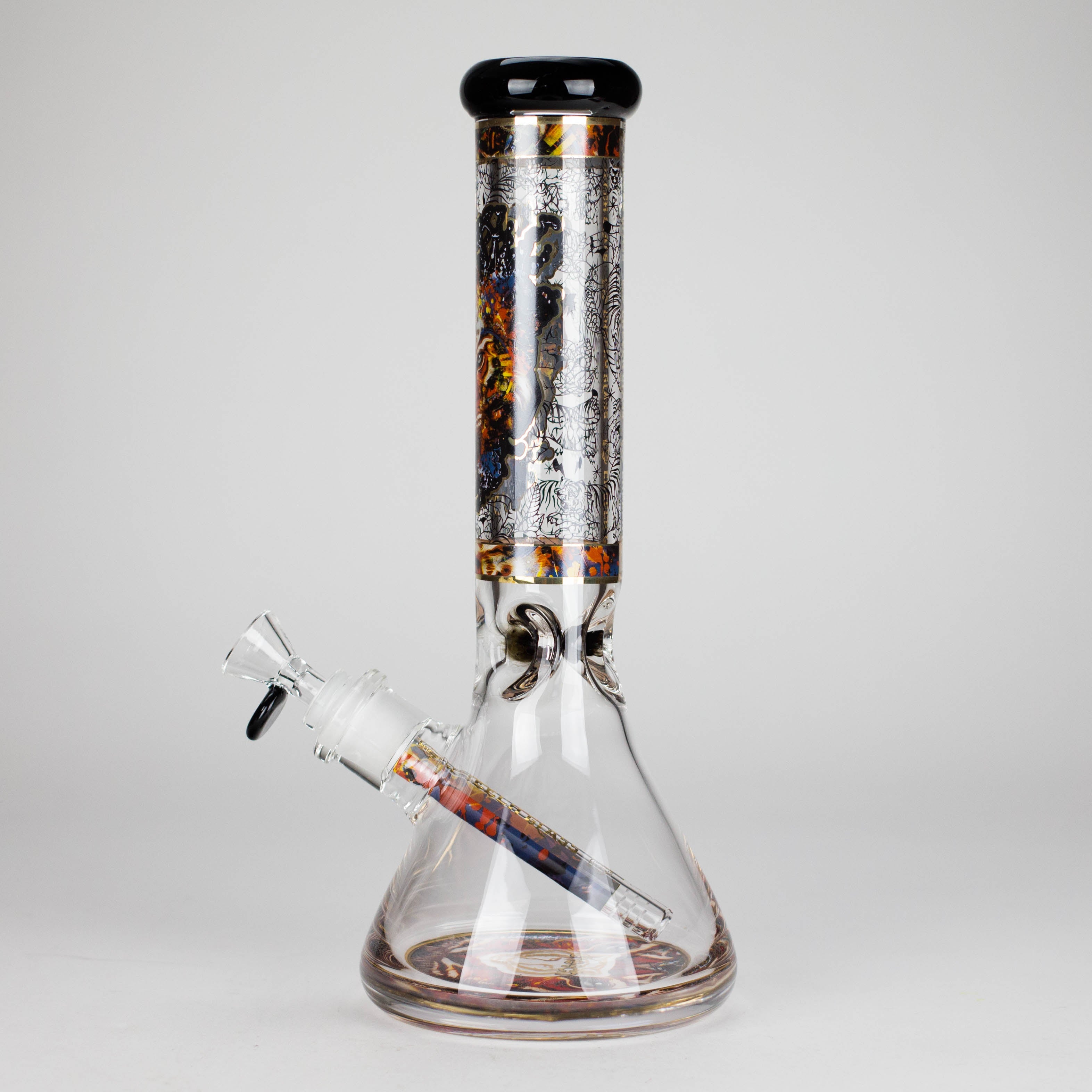 Cheech | 13″ Tiger Decal Beaker Bong – CA-050