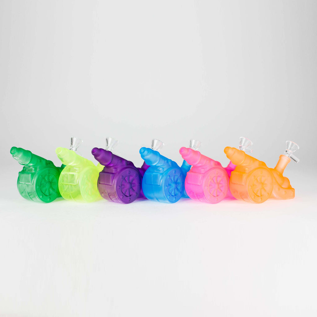 8.5" Neon Cannon Glass Bong