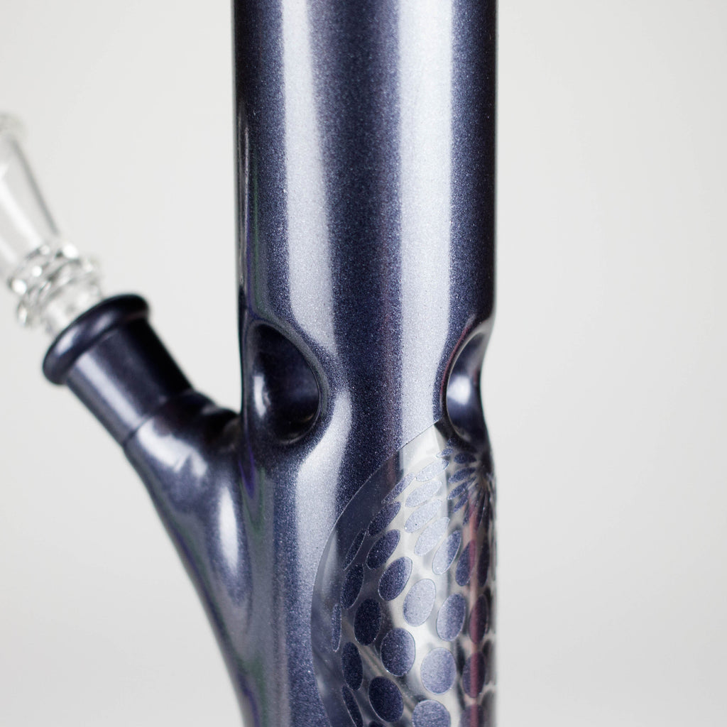 10" Straight Tube Water Pipe with Ball Pattern | Durable Glass – Assorted Colors