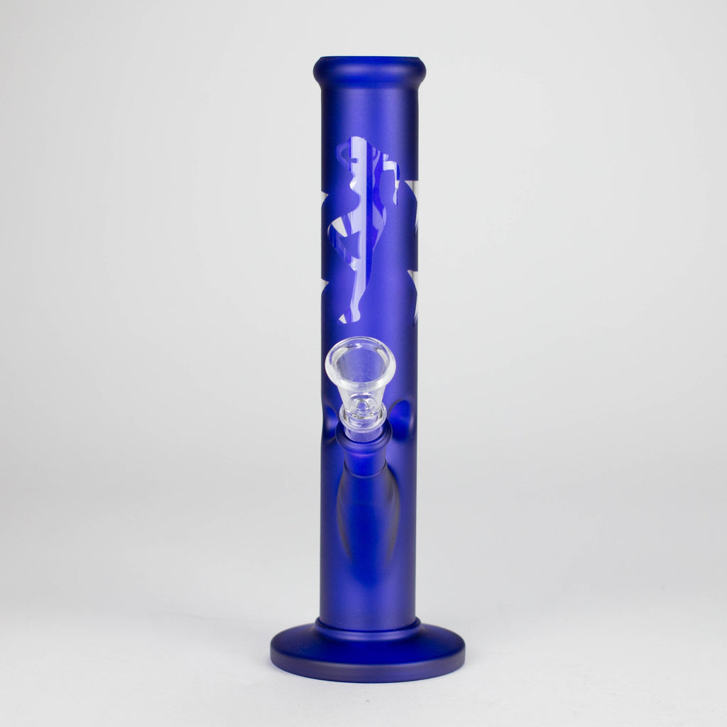 10" Straight Tube Water Pipe with Star Pattern | Durable Glass – Assorted Colors