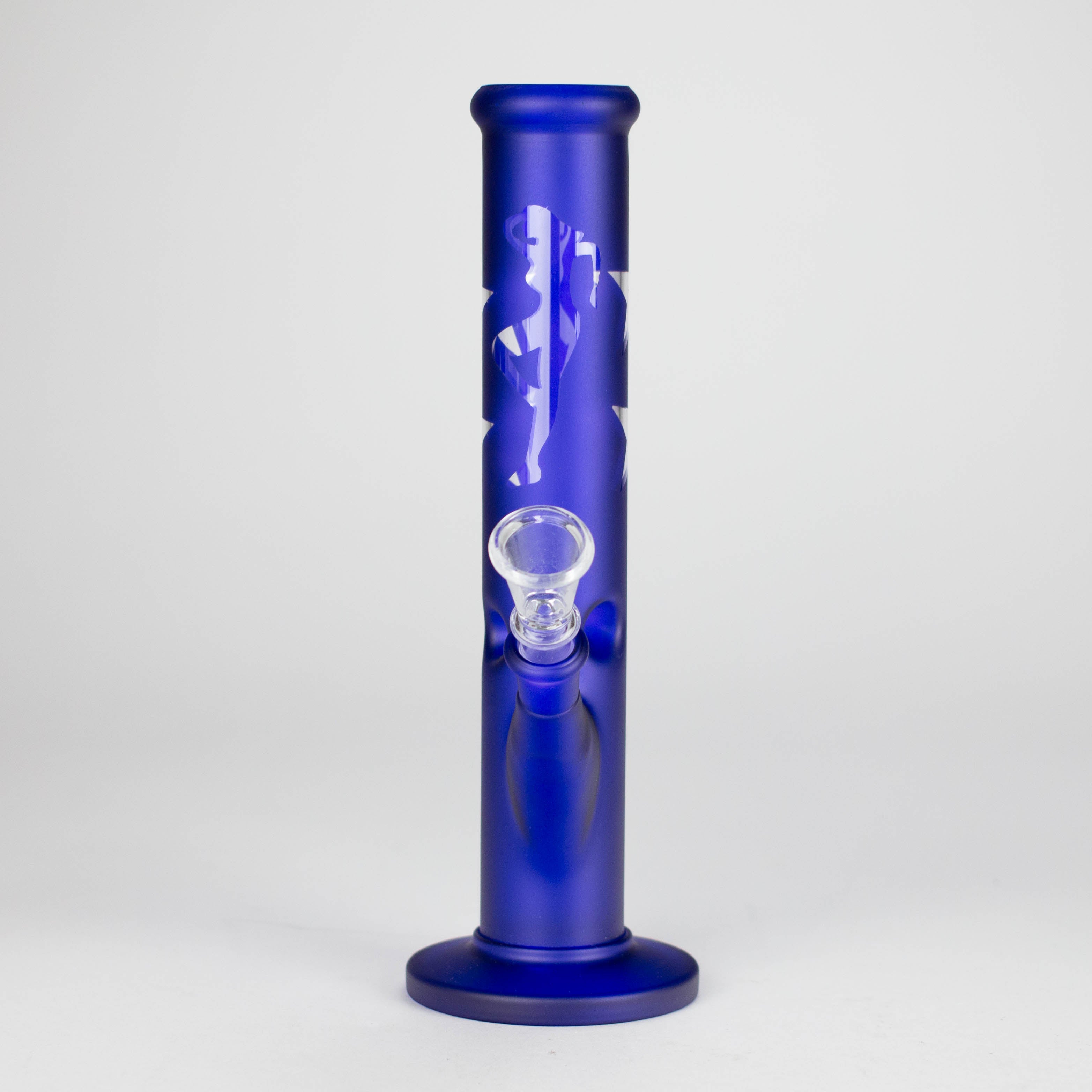 10" Straight Tube Water Pipe with Star Pattern | Durable Glass – Assorted Colors