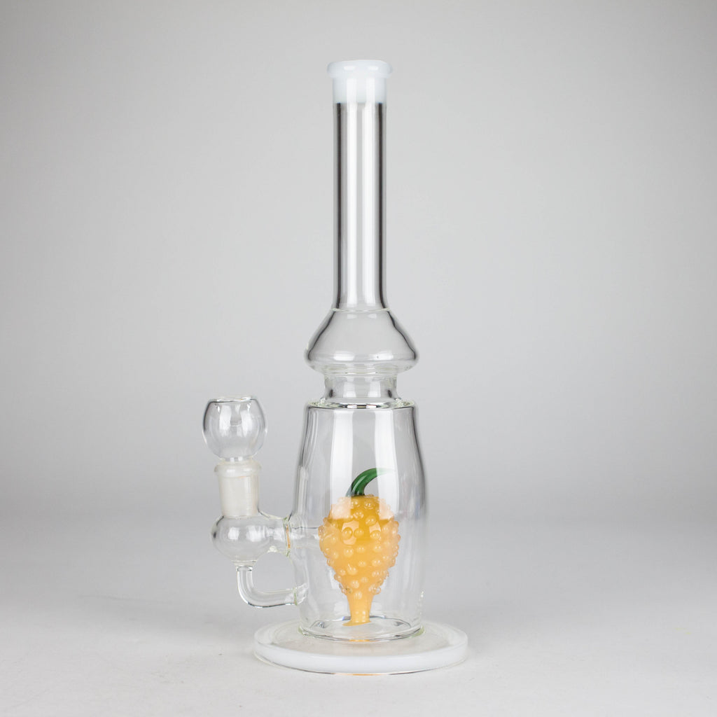 13" Glass Water Pipe with Pineapple Diffuser -Assorted Colors
