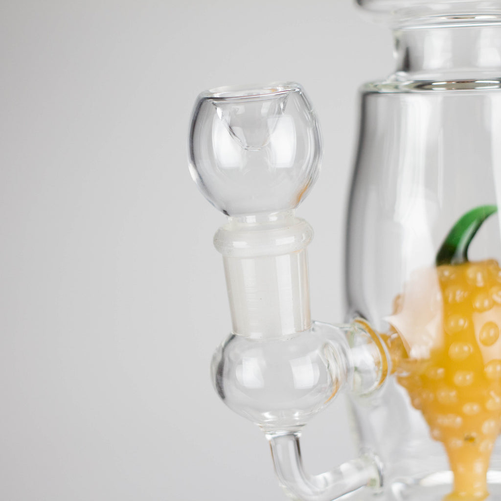 13" Glass Water Pipe with Pineapple Diffuser -Assorted Colors