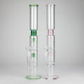 18" Straight Glass Water Pipe with Dual Percolator – Assorted Colors